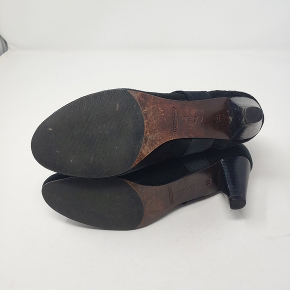 Cole Haan Black Almond Toe Kitten Ankle Bootie Shoes Size 7.5 - Picture 3 of 6